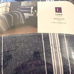 Lush Decor Marlton Stripe 3 Piece Comforter Set